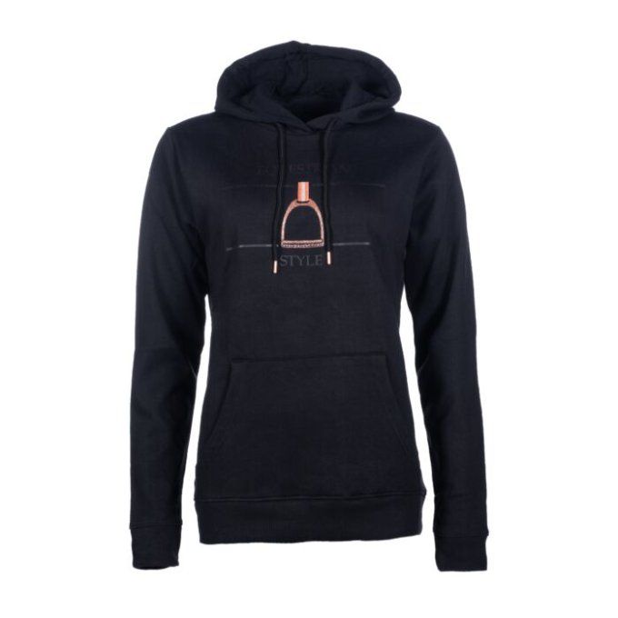 Sweat à capuche HKM noir rose gold