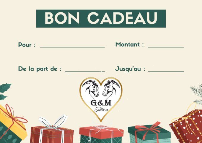 Carte cadeau G&M Sellerie